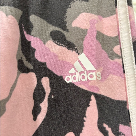 adidas Pants - adidas Pink and Gray Camp Print Leggings